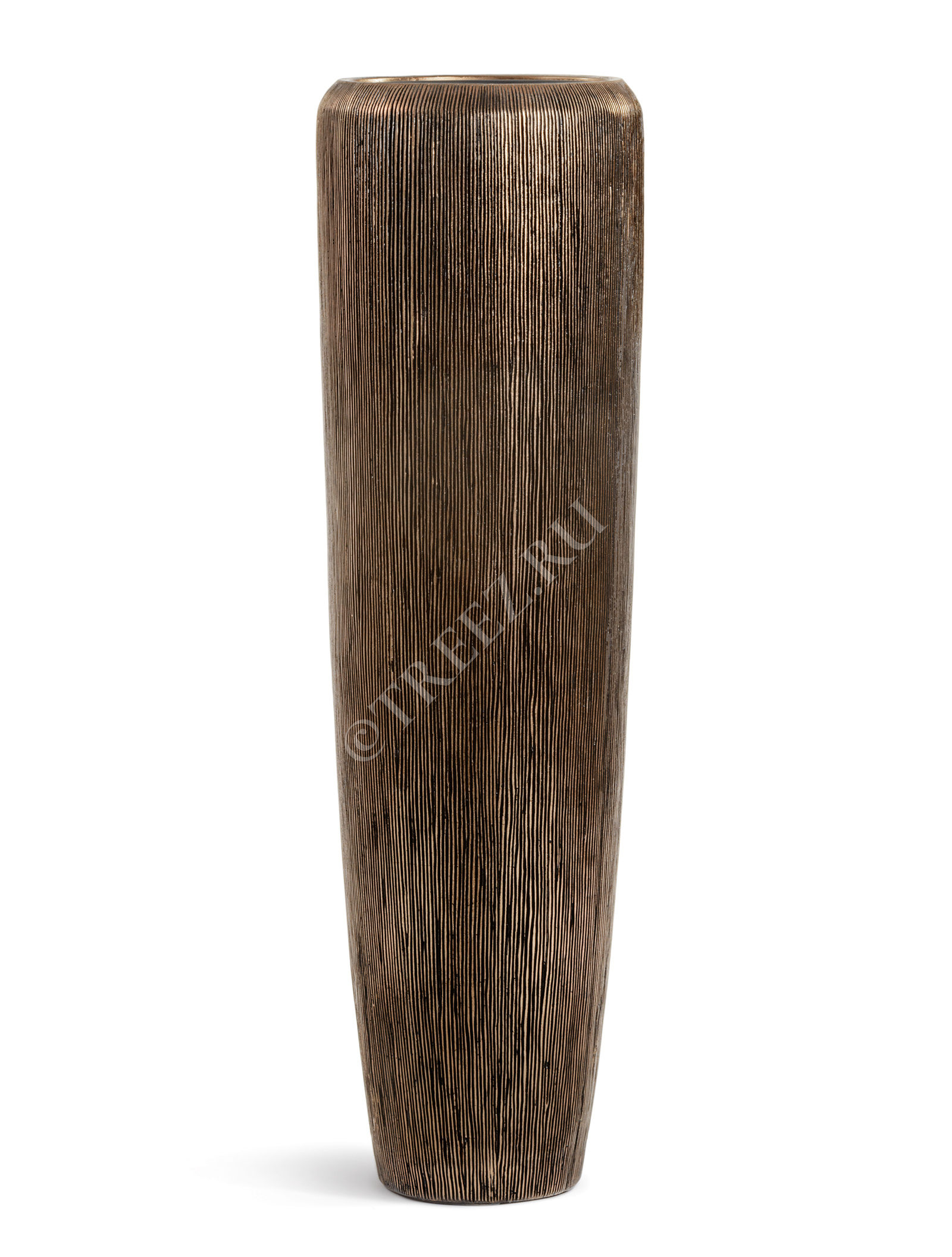 41.3321-06-049-BRS-097 Кашпо  Effectory - серия Wow - Высокий конус Design - Тёмное матовое золото Цветочная коллекция  - Вид №2