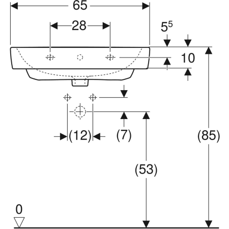 501.725.00.1 Накладная раковина Geberit Renova Plan Geberit  - Вид №34