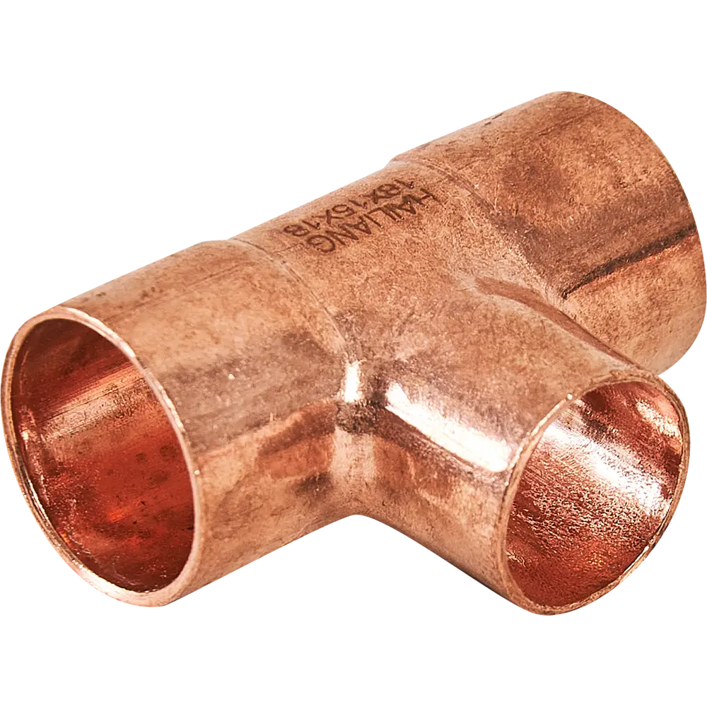 Тройник Hailiang ø18x15x18 мм медь 88673386 STLM-2033616 