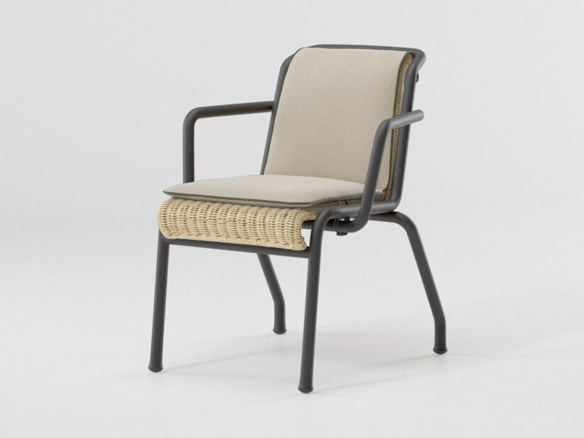 Стул из ротанга и алюминия с подлокотниками Kettal Eolias ARCH-00151871