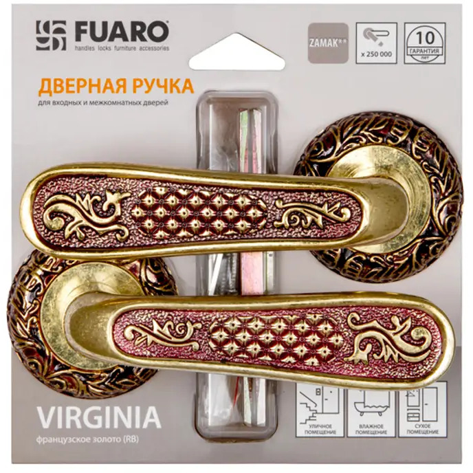 90998083 Ручка раздельная VIRGINIA SM/HD RB-10 французское золото STLM-0431715