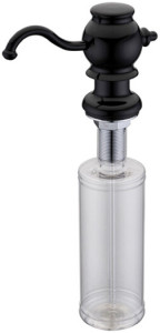 Встраиваемый дозатор ZorG Inox ZR-24 BLACK для жидкого мыла, черный