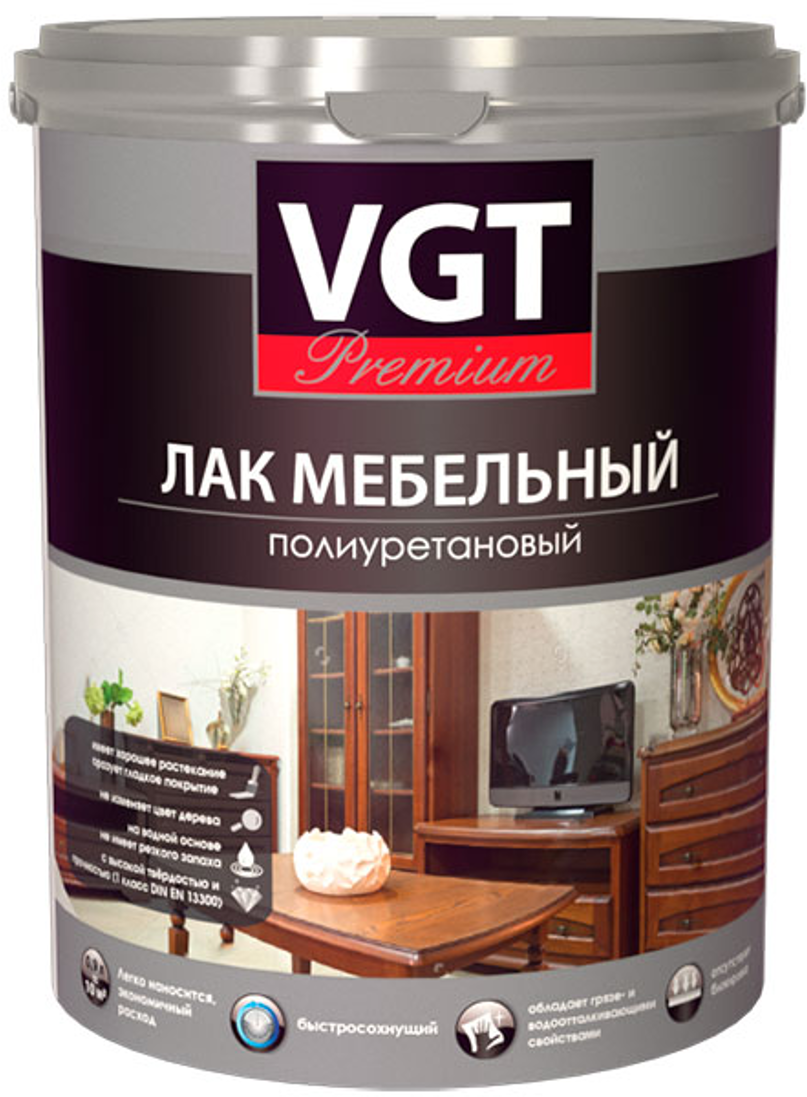 90539865 Лак для мебели PREMIUM 29374 полиуретановый глянцевый 0.9 кг STLM-0271822 VGT