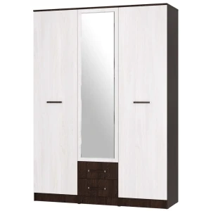 91776169 Шкаф распашной Bts 158x220x53.6 см ЛДСП цвет венге/ясень белый STLM-1361030