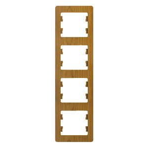 GSL000508 Рамка 4 поста , вертикальная, дуб Schneider Electric Glossa