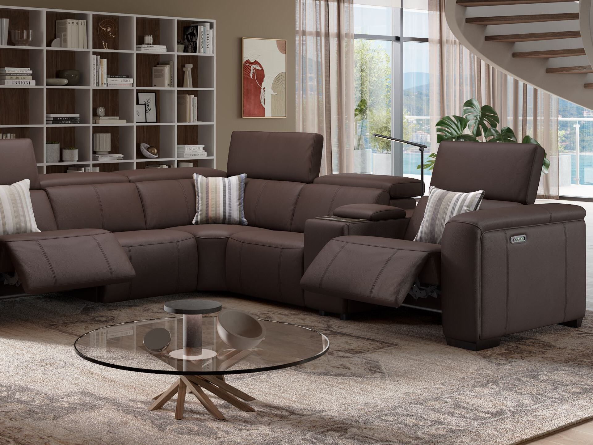 Кожаный угловой диван Sofanella Сорренто ARCH-00013183