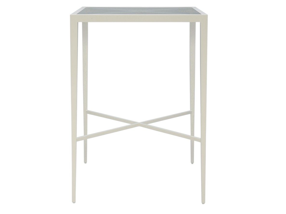 Высокий квадратный стол из алюминия и стекла JANUS et Cie Azimuth ARCH-00129841 - Вид №1