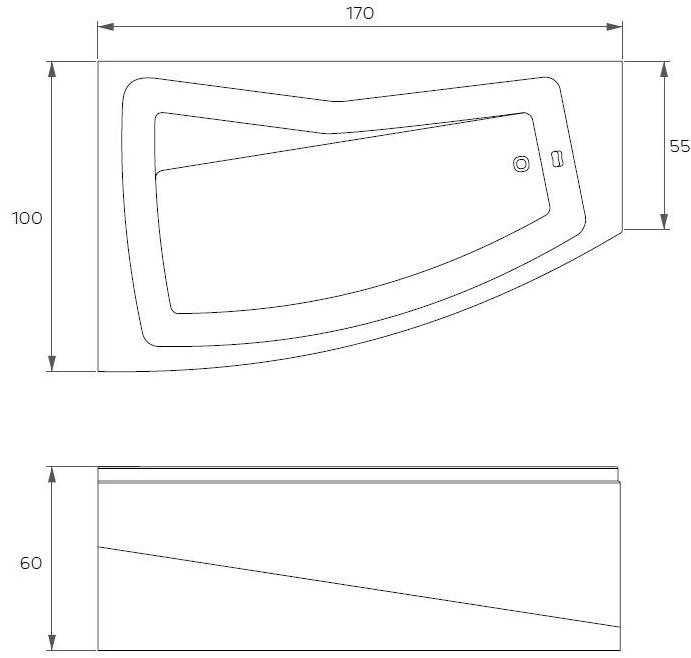 Relax Design Асимметричная акриловая ванна с гидромассажем sun-id-1347647 - Вид №3