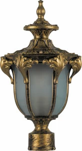 Уличный светильник на опору освещения 43х24,5х21,5 см черное золото "Флоренция" 11434 FERON ПОД СТАРИНУ, ФОНАРЬ 00-3955801 Золото