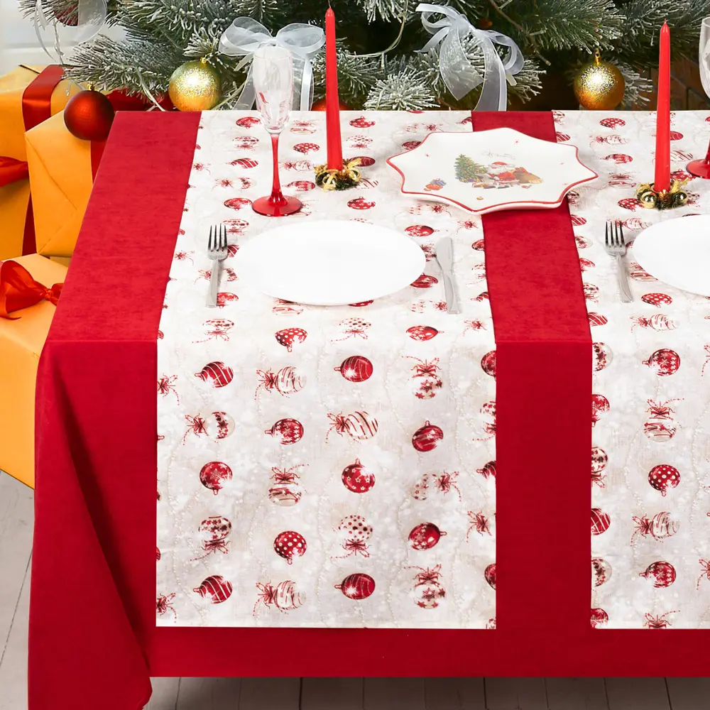 Дорожка на стол "Бусы", 40x140 см, цвет бежевый Altali STLM-2203971