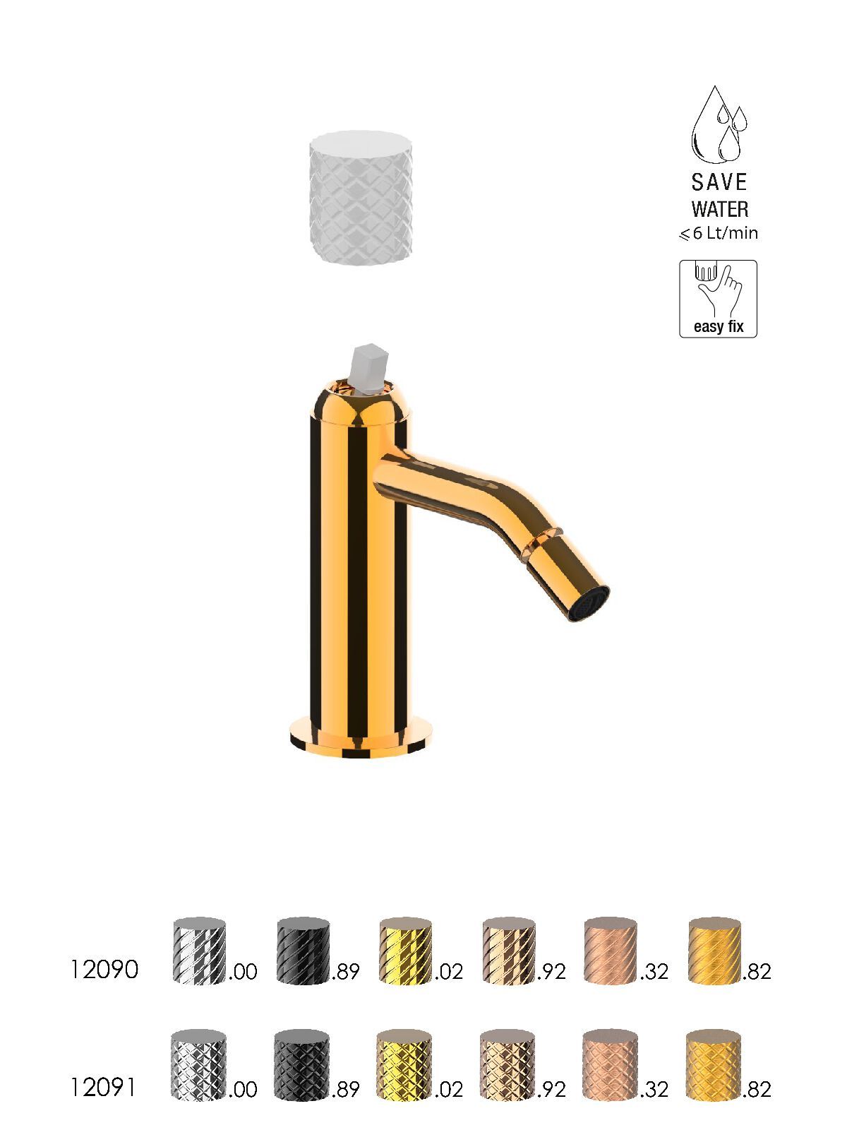 Однорычажный смеситель для биде с автоматическим сливом Rubinetterie Frattini Pepe XLS ARCH-00091461 - Вид №1