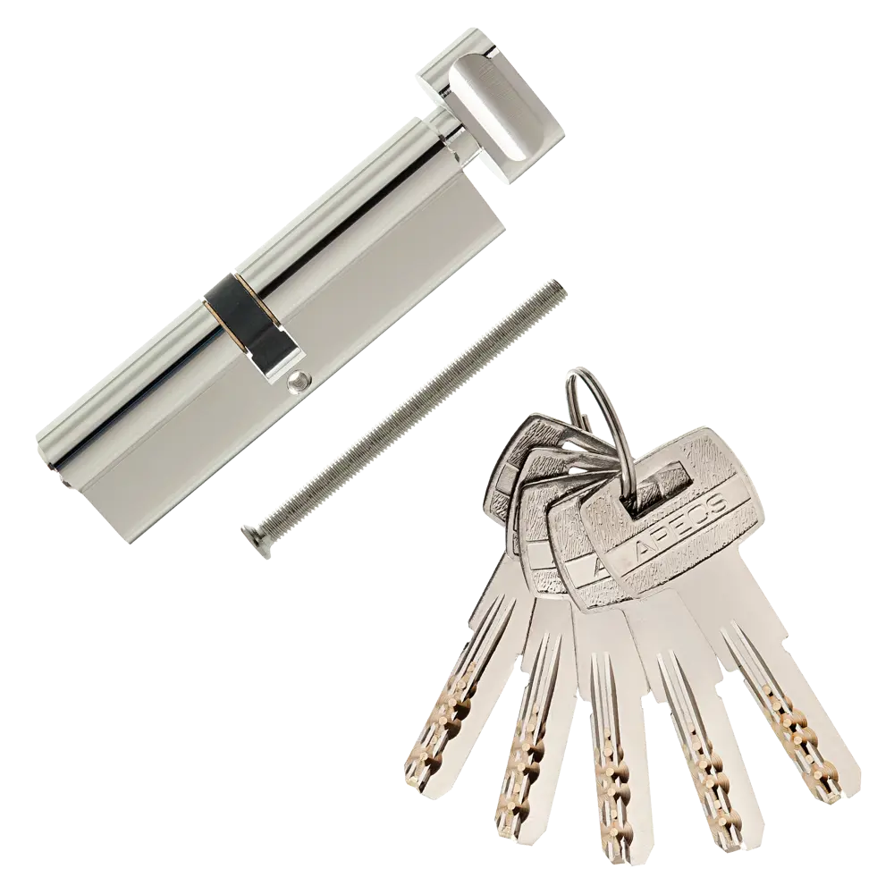 Цилиндр Apecs SM-105(50/55C)-C-NI, 50x55 мм, ключ/вертушка, цвет никель 82379243 STLM-2094561 ЦИЛИНДР APECSSM-105(50/55C)-C-NI КЛ-ВЕРТ - Вид №1