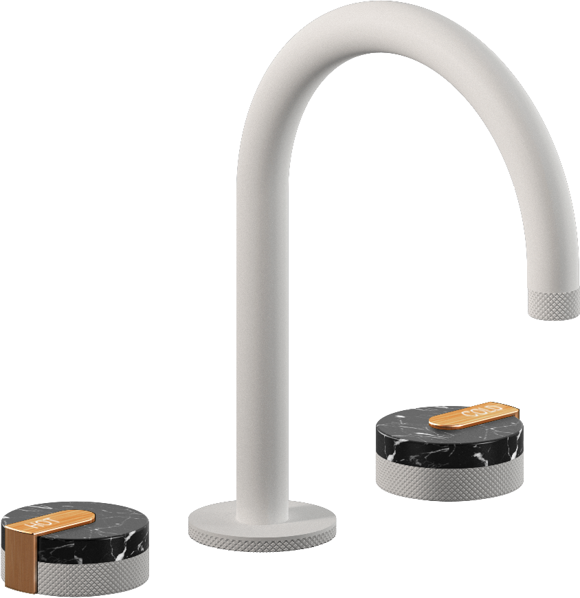 E-11512-R2MB-L1BRG-WT Смеситель для умывальника на 3 отвертия GRAFF MOD+