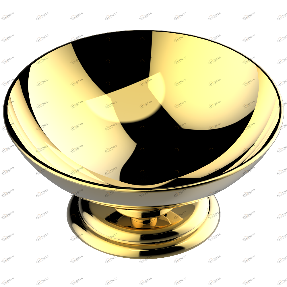 A7G-544 Мыльница на подставке, диаметр : 100 мм Thg-paris Marquise белый с платиновым декором Покрытие PVD золотистый цвет A7G-544 CAT.F