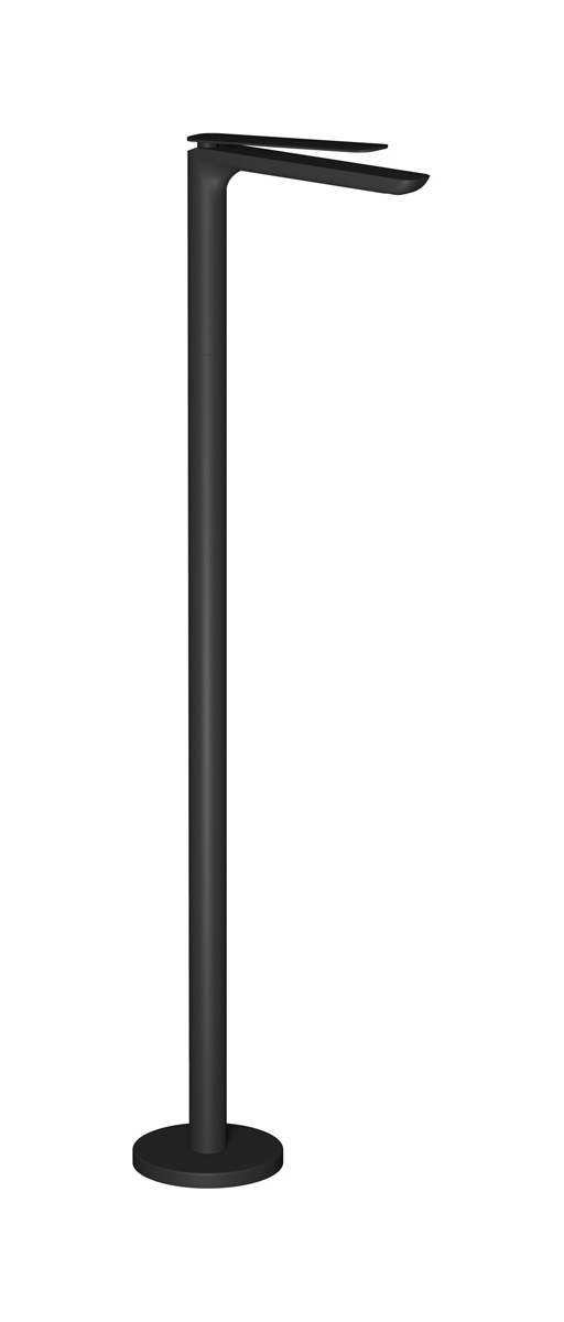 Высокий смеситель для напольной раковины в комплекте с донным клапаном. WE ARE IB k2299np Matt Black K2