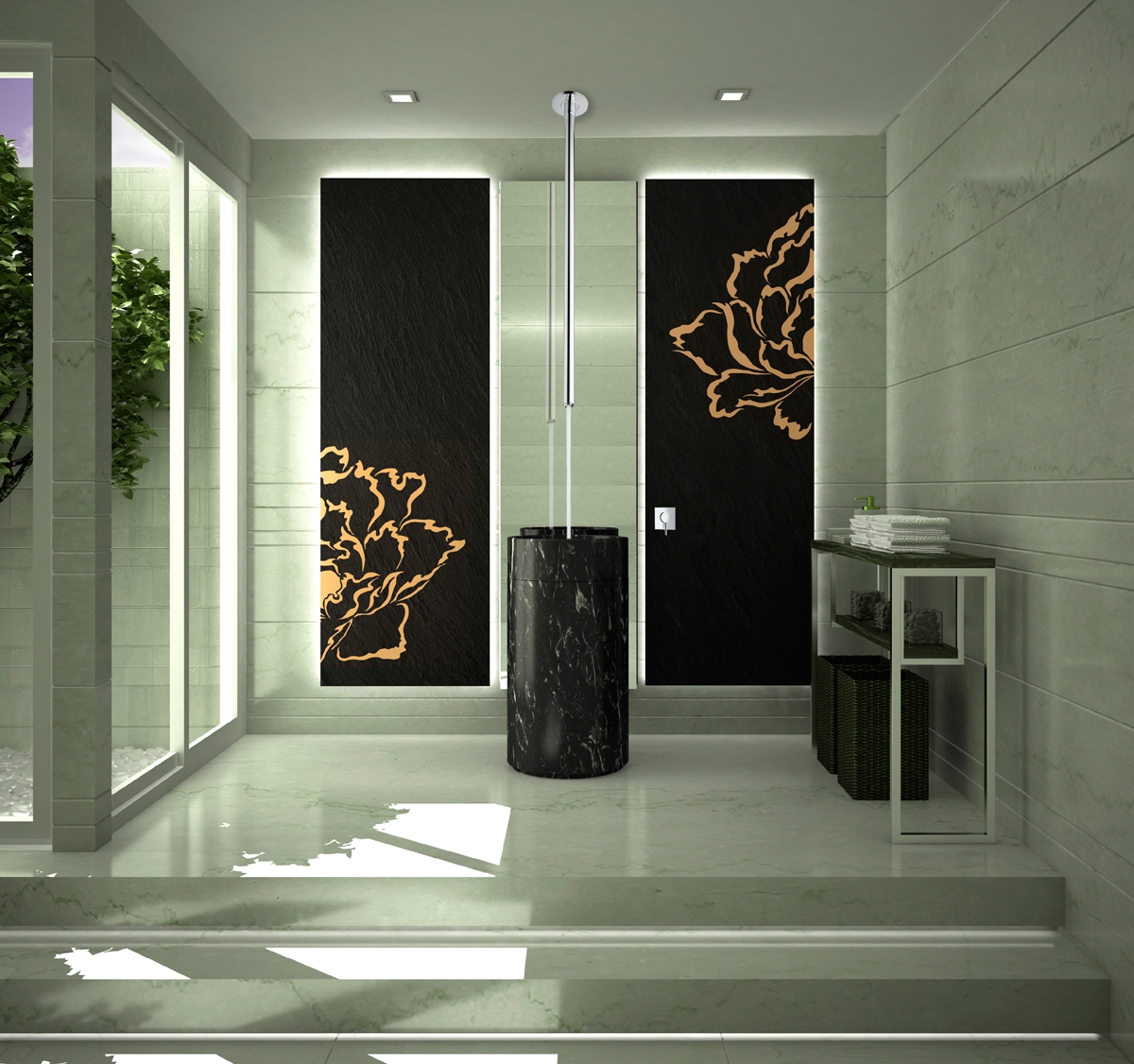 H28000 U Потолочный & настенный душ Vertical Jet - Aerated spray BOSSINI  - Вид №4