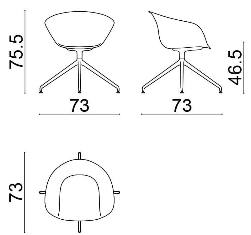 Стул на тканевом насесте Arper Duna 02 ARCH-00064134 - Вид №1