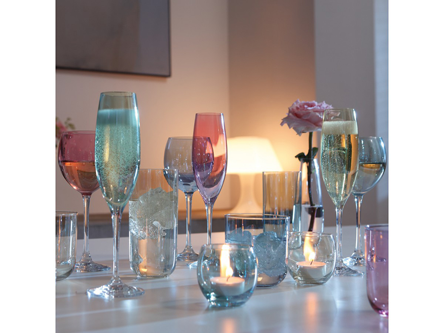 Набор из 4 бокалов для вина 400 мл пастельный Polka LSA INTERNATIONAL POLKA 00-3863034 Голубой;зеленый;розовый  - Вид №1