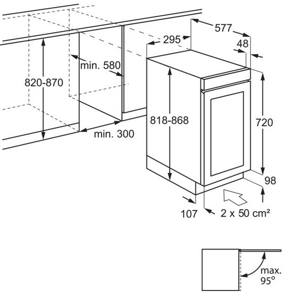 9155072 Винный шкаф AEG AWUS018B7B черный STDN-0097565 - Вид №4