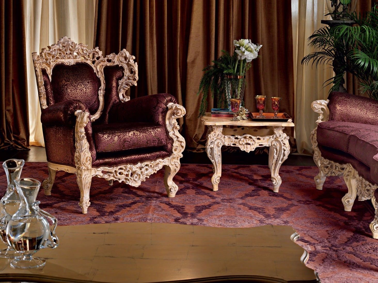 Тканевое кресло с подлокотниками Modenese Luxury Interiors Villa Venezia ARCH-00031586 - Вид №2