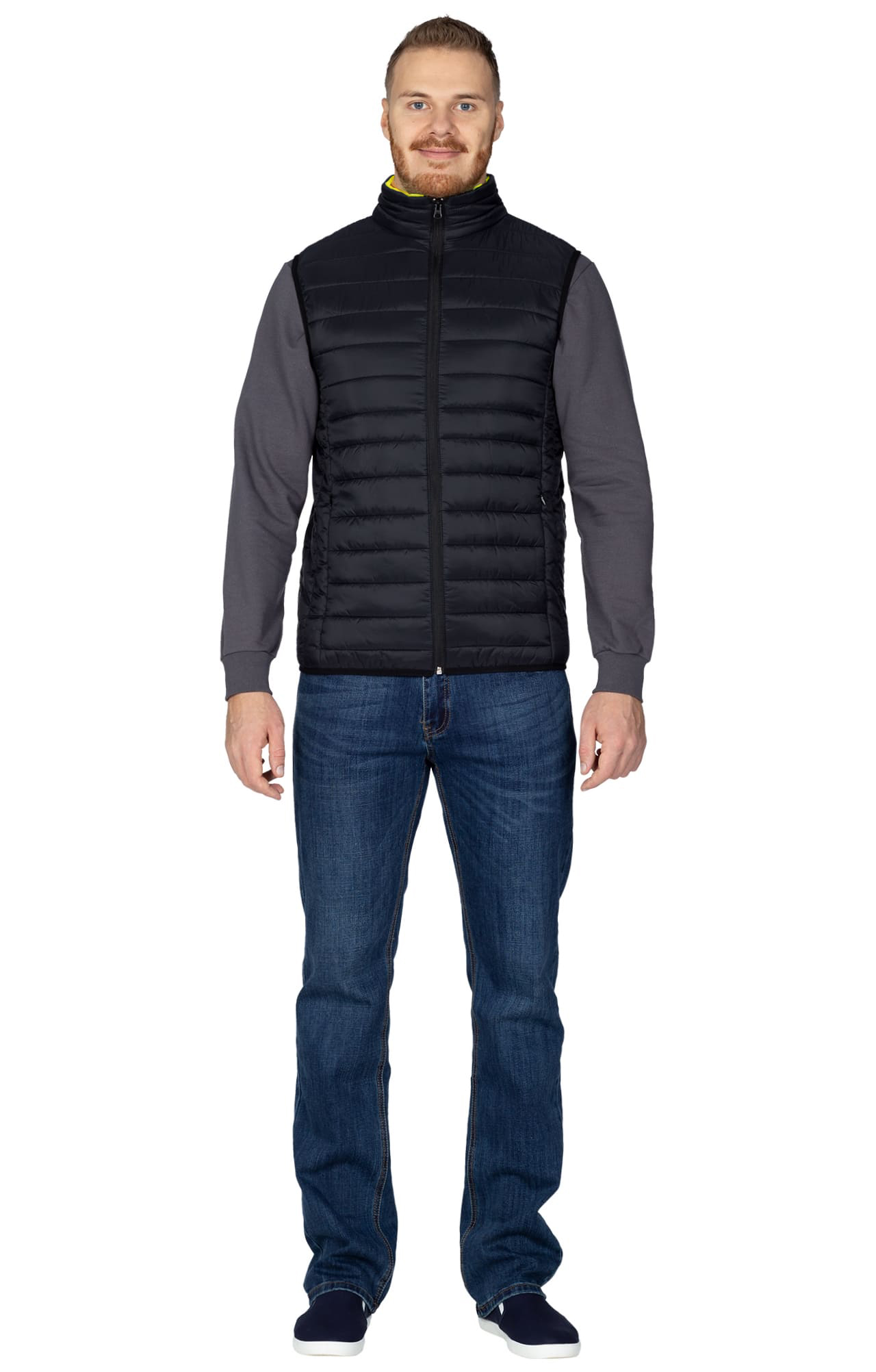 69671 Жилет стеганый  black El-Risto  Демисезонная одежда размер XL (100)  - Вид №3