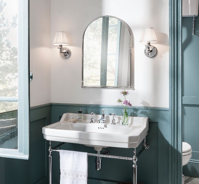 Смеситель для раковины на 3 отверстия с донным клапаном [CL12]  Burlington T14-QT, T1  - Вид №5