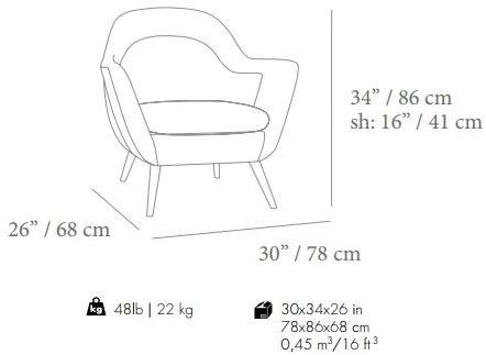 Mambo Unlimited Ideas Кресло из ткани с подлокотниками Frida sun-id-1388723 - Вид №6