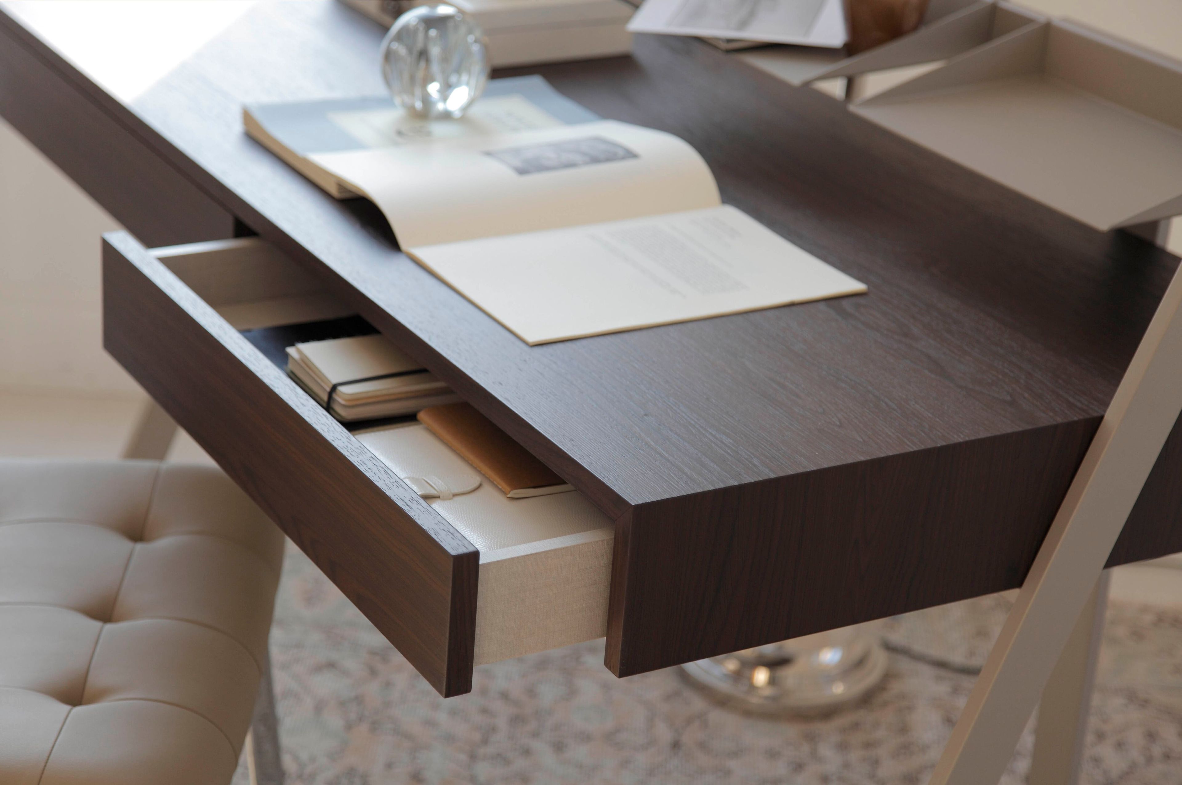 Стальной и деревянный письменный стол с ящиками Bontempi Casa ZAC ARCH-00113213 - Вид №1