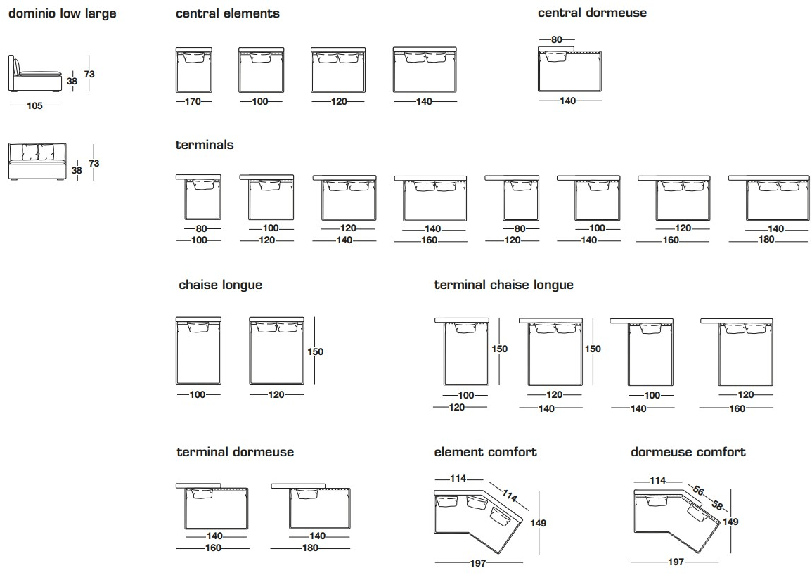 Frigerio Salotti Модульный тканевый диван с полкой для журналов Dominio sun-id-1496913 - Вид №4