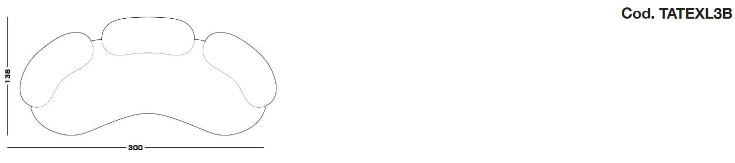 4-местный изогнутый тканевый диван Secolo TATEYAMA XL ARCH-00033003 - Вид №12