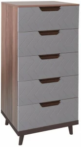 1426 Комод с 5 ящиками Сканди Грей R-HOME