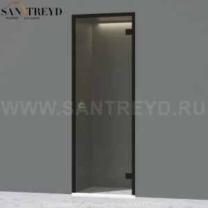 Effegibi FIT 80 Стеклянная правая дверь без порога с профилем из черного алюминия. Размеры: длина 80 см, высота 210 см HP10020001