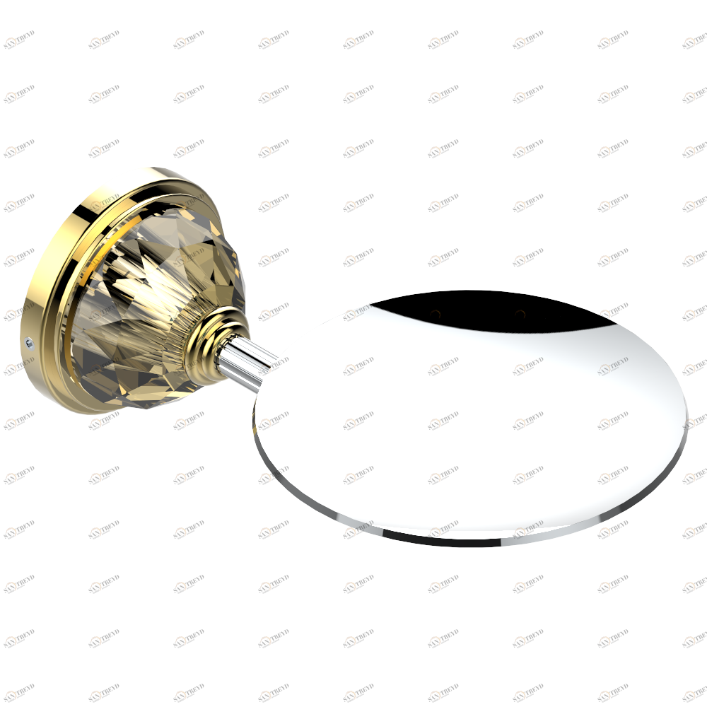 U1K-546 Мыльница настенная Ø 100 мм Thg-paris Mandarine cristallia diamant Хром/золото U1K-546 CAT.A