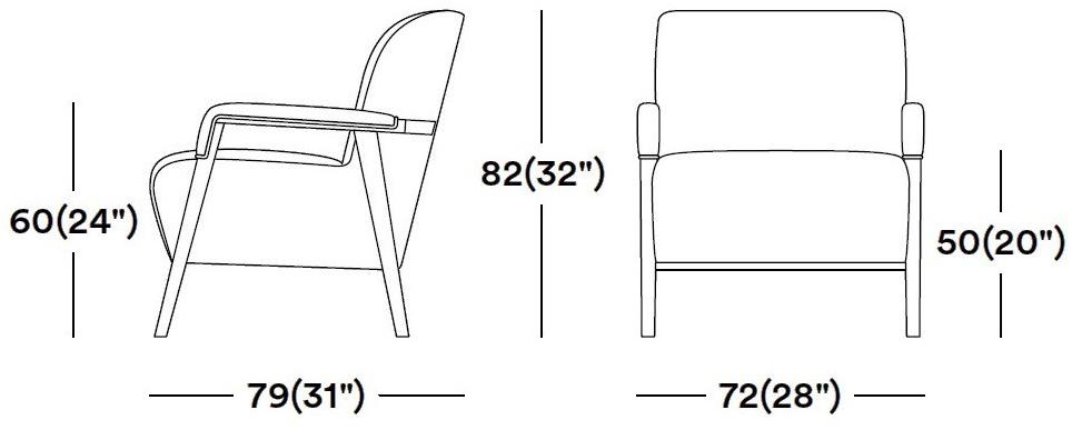 Tirolo Кресло из ткани с подлокотниками Carter 068 p - Вид №4
