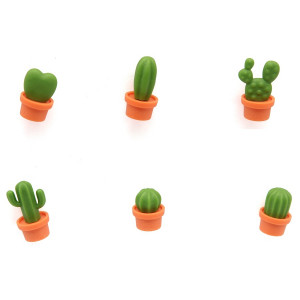QL10288-OR-GN Магниты cactus, 6 шт. Qualy