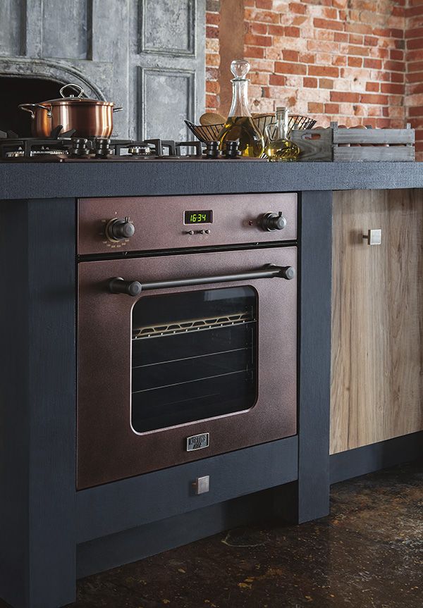 OKB 1082 CRC Встраиваемые электрические духовки / neo classic, серия " 1889", 59.5 х 59.5 x 56, электрическая, дисплей, 9 режимов, гриль, конвекция, телескопические направляющие, камень для пиццы, медный+латунь Korting Korting 1889 Santreyd  - Вид №1