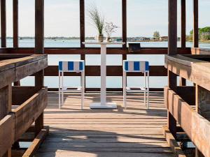 Алюминиевый высокий садовый стул