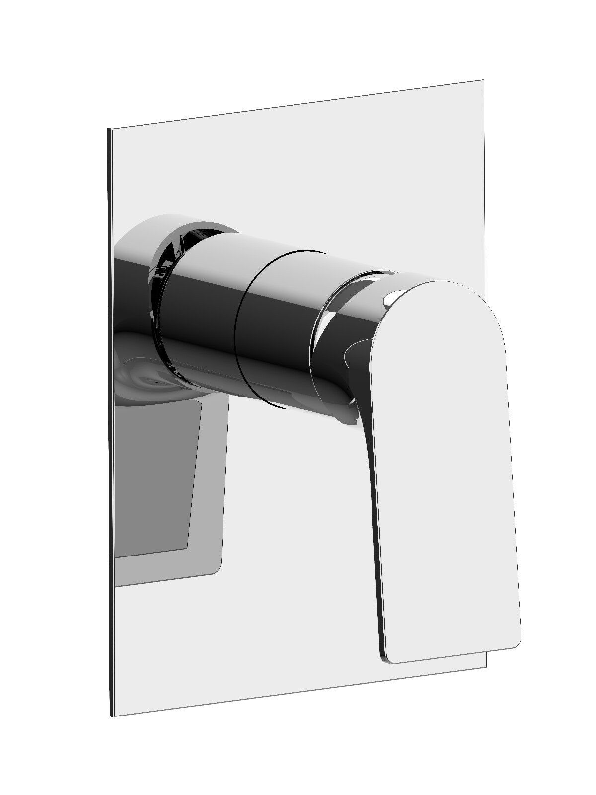Однорычажный встраиваемый смеситель для душа с пластиной Rubinetterie Frattini отдельная эстетика ARCH-00023373 - Вид №1