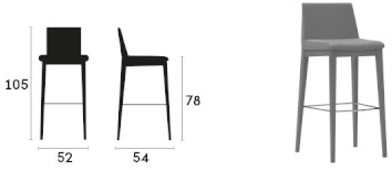 Capdell Высокий табурет, обитый буком Duna sun-id-1424078 - Вид №1