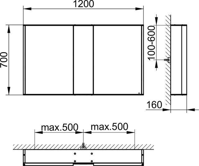 12804171301 Зеркальный шкаф KEUCO Royal Match - Вид №2