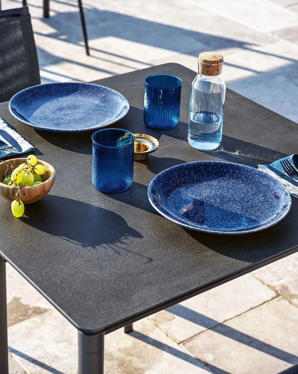 Прямоугольный садовый стол из стали и хрусталя Bontempi Casa MOON ARCH-00016311