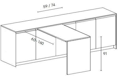 Elmar Модульная кухня с раздвижным столом Easy sun-id-1422577 - Вид №1