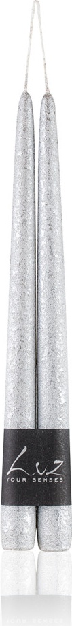 10618544 Luz your senses Набор свечей Luz your senses "Рустик" 30см, 2 шт (серебристый металлик) Парафин 