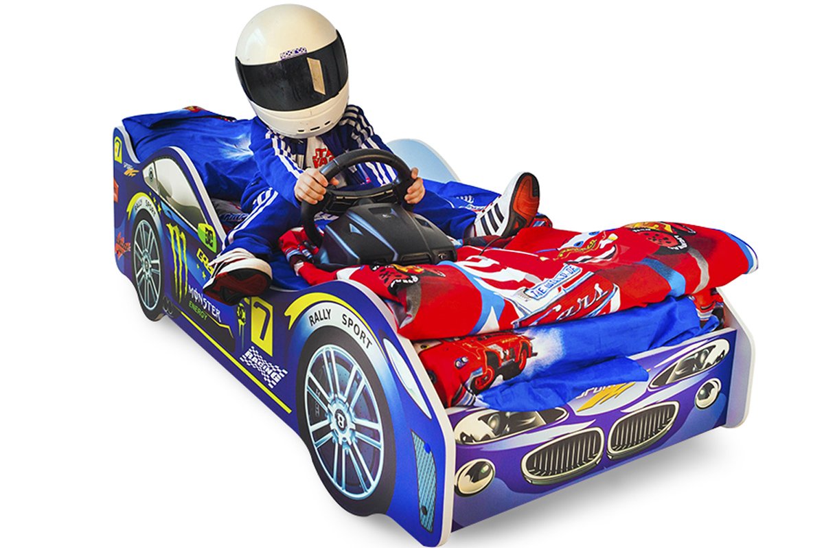 Детская кровать-машина "Молния" БЕЛЬМАРКО  326738 Синий Santreyd  - Вид №2