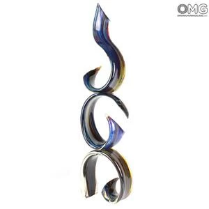 240 ORIGINALMURANOGLASS Скульптура Тройная лента - автор Andrea Tagliapietra - муранское стекло OMG 25 см