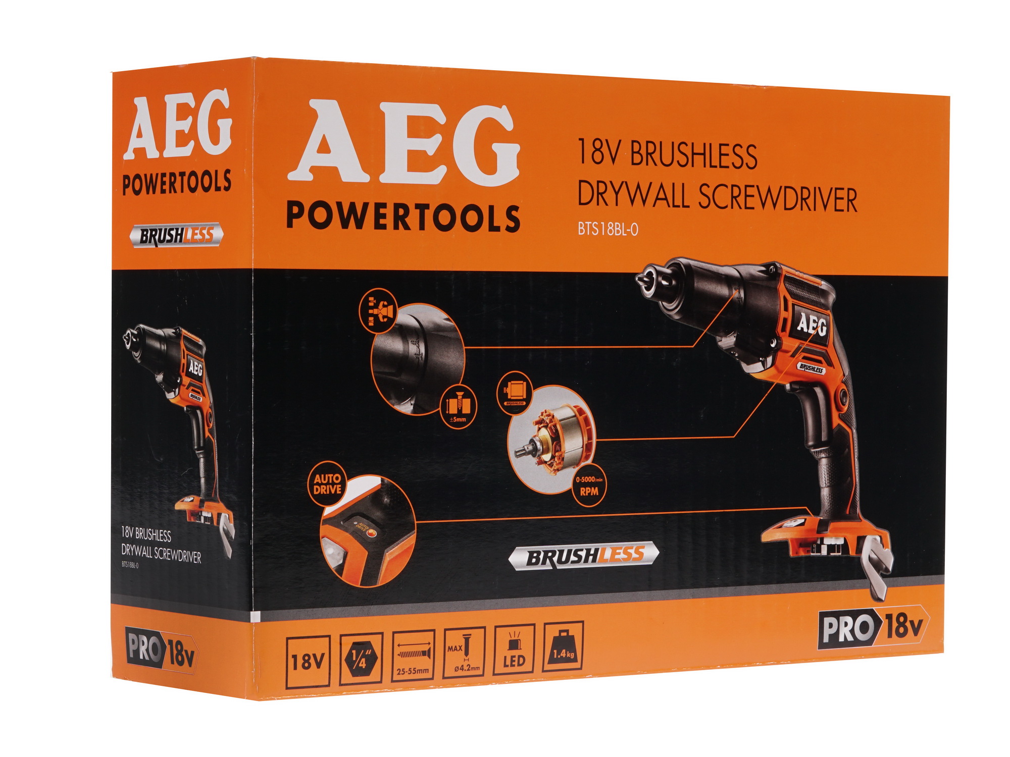 Шуруповерт AEG BTS18BL-0 PRO 18V  , Без ЗУ, Без АКБ 7998636 STDN-0044918 - Вид №6