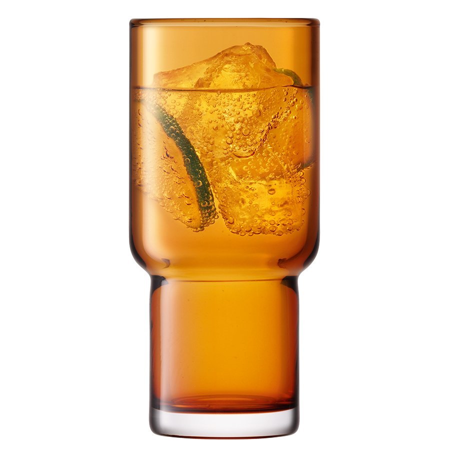 Набор из 2 хайболов 390 мл охра Utility LSA INTERNATIONAL UTILITY 00-3863178 Оранжевый;прозрачный  - Вид №4