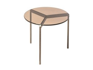 Стеклянный круглый журнальный столик