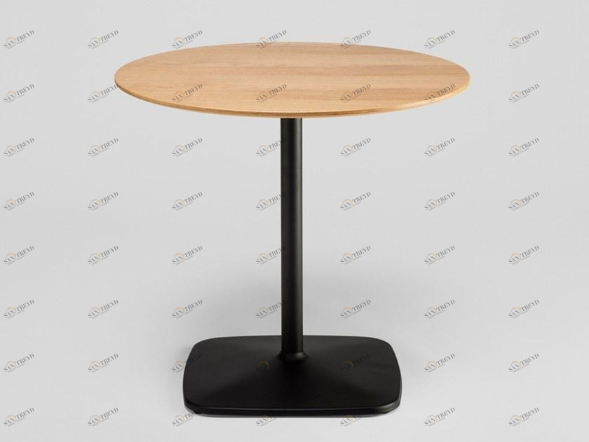 ENEA Круглый стол со стальным основанием и дубовой столешницей Iron sun-id-1475870