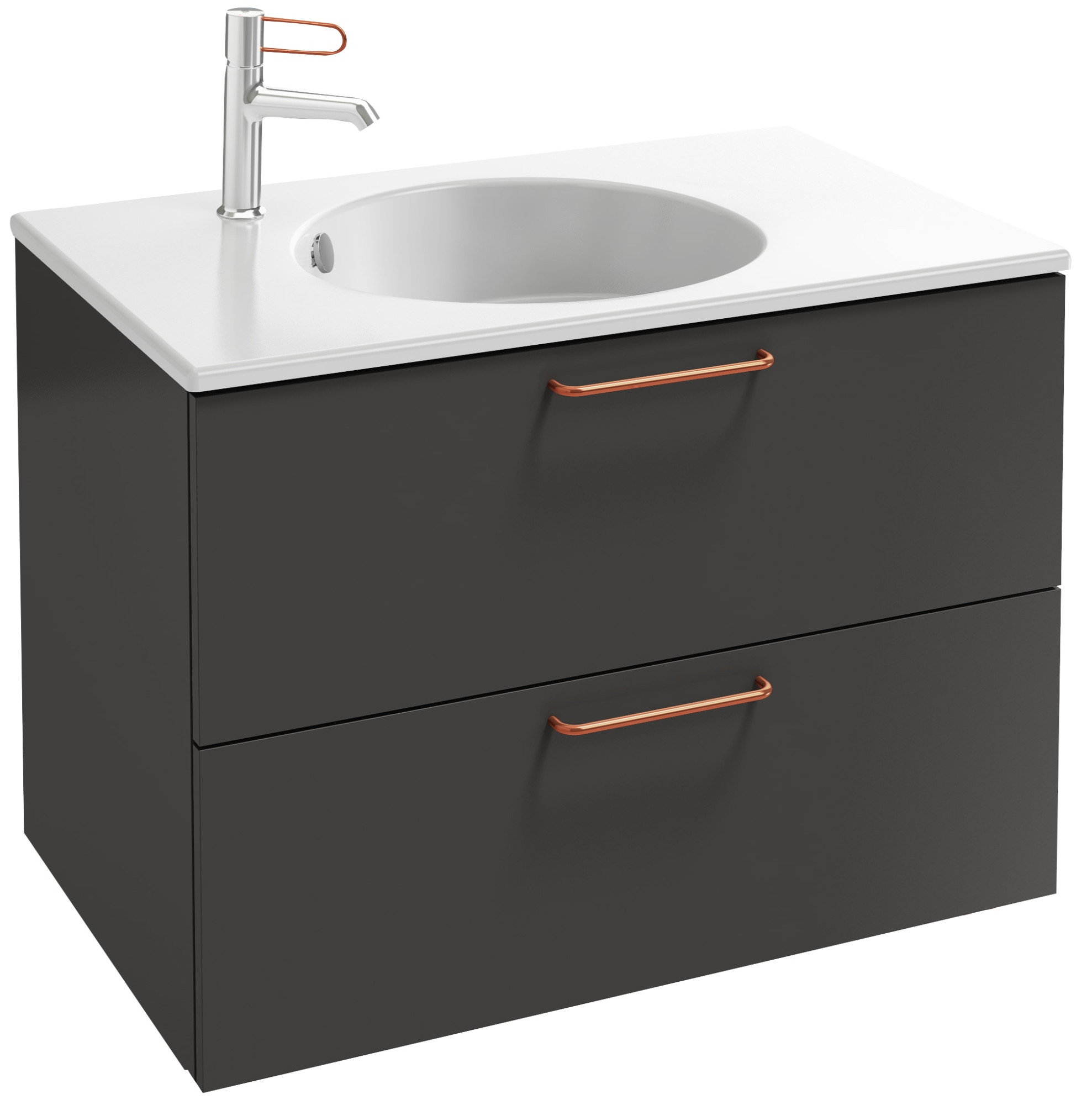 EB2522-R7-NR4 Тумба под столешницу 80 см, 2 ящика, бронзовая ручка JACOB DELAFON ODÉON RIVE GAUCHE ODEON RIVE GAUCHE